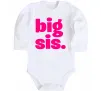 Дитячий бодік BIG sister рожевий напис Білий фото