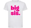 Детская футболка BIG sister рожевий напис Белый фото