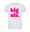 Детская футболка BIG sister рожевий напис Белый фото