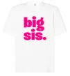 Футболка Оверсайз BIG sister рожевий напис Білий фото