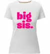 Жіноча преміум футболка BIG sister рожевий напис Білий Жіноча преміум футболка BIG sister рожевий напис Білий фото