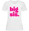 Жіноча футболка BIG sister рожевий напис Білий фото