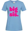 Жіноча футболка BIG sister рожевий напис Блакитний фото