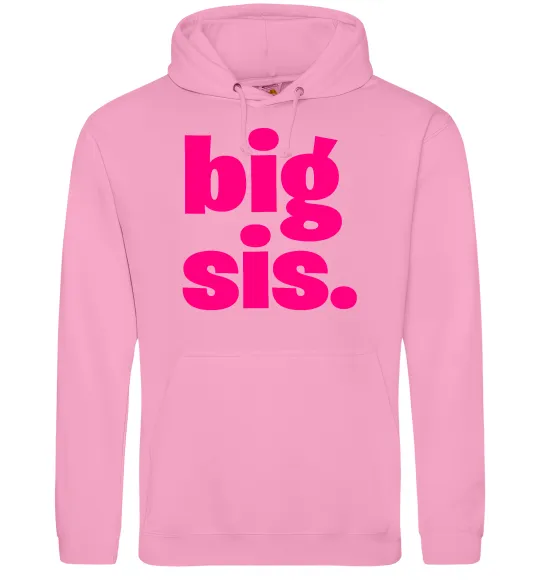 Женская толстовка (худи) BIG sister рожевий напис Розовый фото