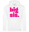 Женская толстовка (худи) BIG sister рожевий напис Белый Женская толстовка (худи) BIG sister рожевий напис Белый фото