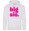 Женская толстовка (худи) BIG sister рожевий напис Серый меланж Женская толстовка (худи) BIG sister рожевий напис Серый меланж фото