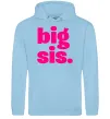 Женская толстовка (худи) BIG sister рожевий напис Голубой фото
