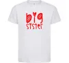 Детская футболка Big sister напис з сердечком Белый фото