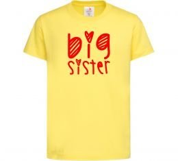 Детская футболка Big sister напис з сердечком