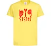 Детская футболка Big sister напис з сердечком Лимонный фото