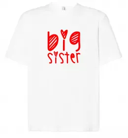 Футболка Оверсайз Best sister ever flowers Білий фото