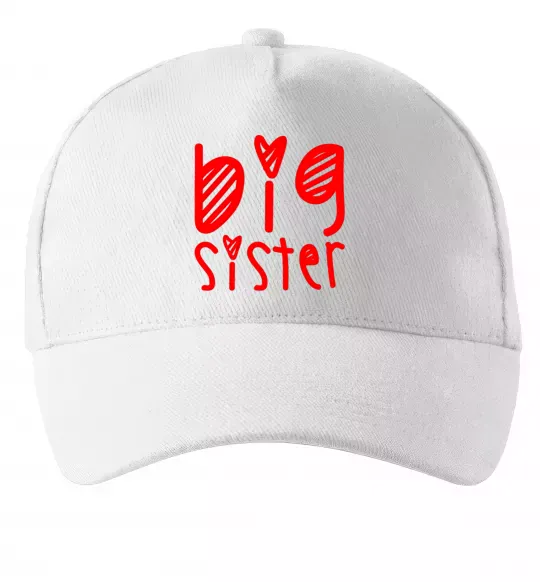 Кепка Big sister напис з сердечком Белый фото