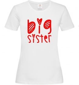 Жіноча футболка Big sister напис з сердечком
