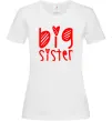 Женская футболка Big sister напис з сердечком Белый фото