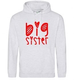 Жіноча толстовка (худі) Big sister напис з сердечком