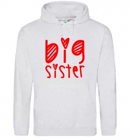 Жіноча толстовка (худі) Best sister ever flowers Сірий меланж фото