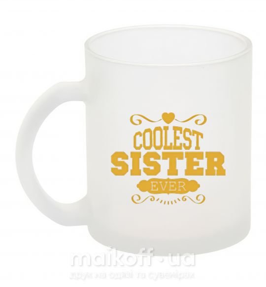 Чашка стеклянная Coolest sister ever Фроузен фото