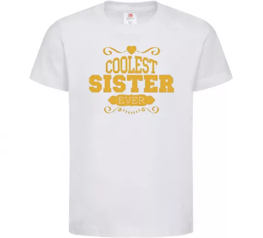 Детская футболка Coolest sister ever Белый фото