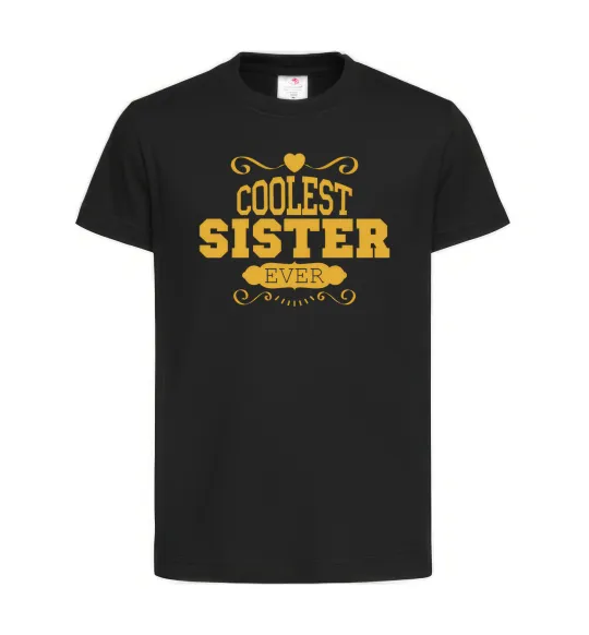 Детская футболка Coolest sister ever Черный фото
