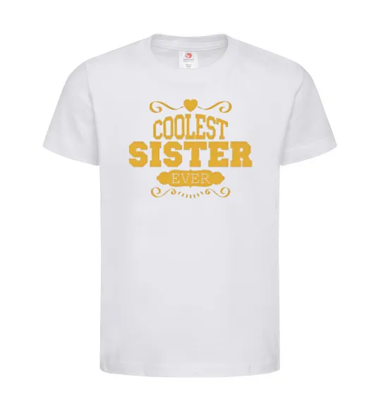 Детская футболка Coolest sister ever Белый фото