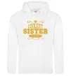 Женская толстовка (худи) Coolest sister ever Белый фото
