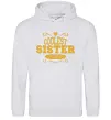 Женская толстовка (худи) Coolest sister ever Серый меланж фото