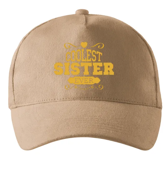 Кепка Coolest sister ever Пісочний фото