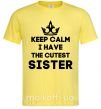 Чоловіча футболка Keep calm i have the cutest sister Лимонний фото