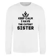Свитшот Keep calm i have the cutest sister Белый Свитшот Keep calm i have the cutest sister Белый фото