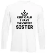 Лонгслів Keep calm i have the cutest sister Білий фото