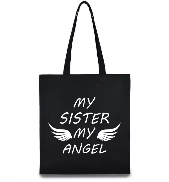 Эко-сумка My sister my angel Черный фото