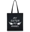 Эко-сумка My sister my angel Черный Эко-сумка My sister my angel Черный фото