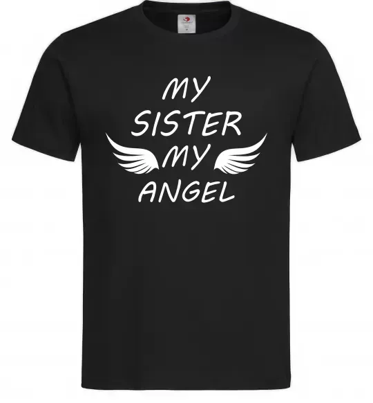 Чоловіча футболка My sister my angel Чорний фото