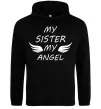 Чоловіча толстовка (худі) My sister my angel Чорний фото