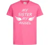 Детская футболка My sister my angel Ярко-розовый фото