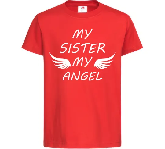 Детская футболка My sister my angel Красный фото