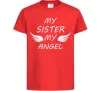 Детская футболка My sister my angel Красный фото