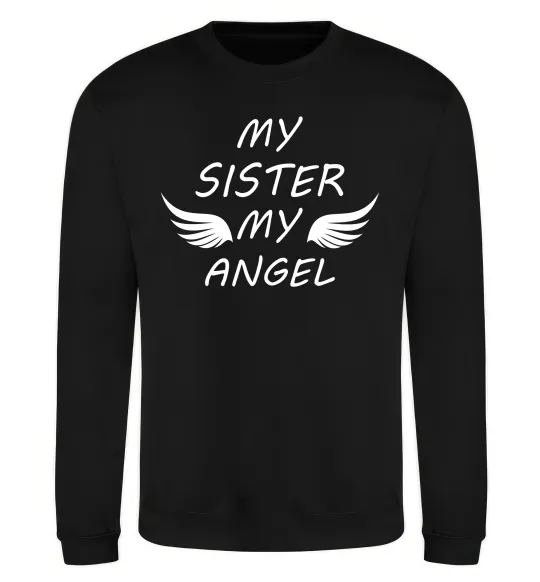 Свитшот My sister my angel Черный фото