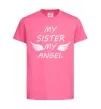 Дитяча футболка My sister my angel Яскраво-рожевий фото