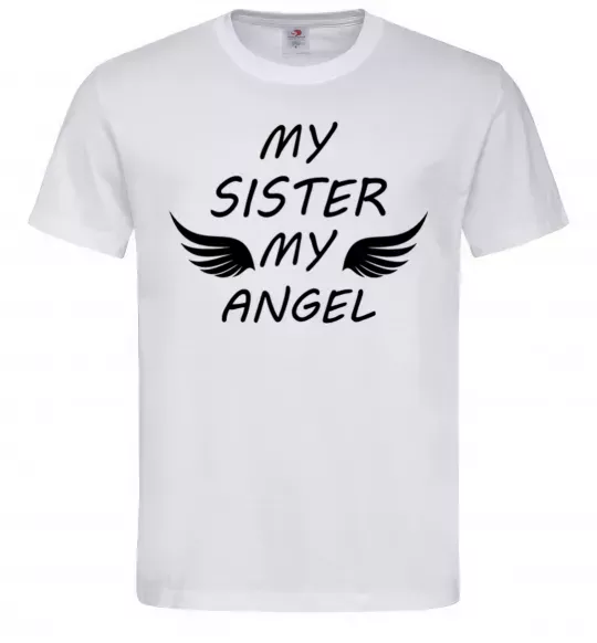 Чоловіча футболка My sister my angel Білий фото