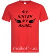 Мужская футболка My sister my angel Красный фото