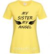Женская футболка My sister my angel Лимонный фото