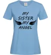 Жіноча футболка My sister my angel Блакитний фото