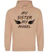 Чоловіча толстовка (худі) My sister my angel Пісочний фото