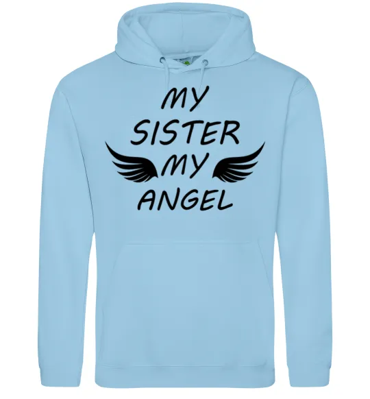 Чоловіча толстовка (худі) My sister my angel Блакитний фото