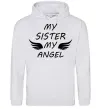 Женская толстовка (худи) My sister my angel Серый меланж фото