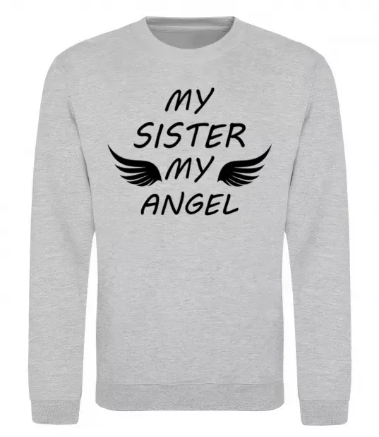 Світшот My sister my angel Сірий меланж фото
