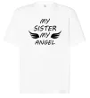 Футболка Оверсайз My sister my angel Белый фото