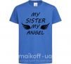 Дитяча футболка My sister my angel Яскраво-синій фото