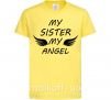 Дитяча футболка My sister my angel Лимонний фото